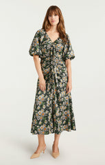 Cosmo Flowers Brenton Dress Black/London Fog