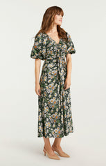 Cosmo Flowers Brenton Dress Black/London Fog