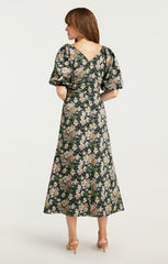 Cosmo Flowers Brenton Dress Black/London Fog