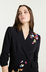 Paillette Vines Linnea Dress Black/Multi