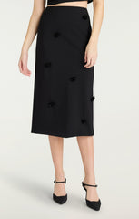 Sequin Dot Abbie Skirt Black/Black