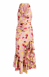 Tossed Floral Olivia Dress Mauve Orchid Multi