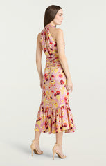 Tossed Floral Olivia Dress Mauve Orchid Multi