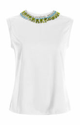 Twisted Necklace Blaine Tee White/Multi