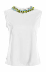 Twisted Necklace Blaine Tee White/Multi