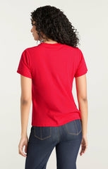 Pearl Amour Tee Cardinal/White