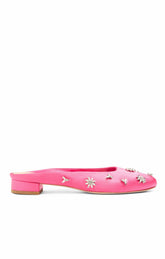 Callie Satin Mule Calla Lily/Clear