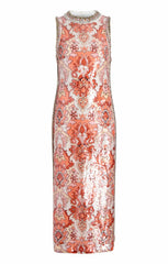 Sequin Damask Ayden Dress Pink Poppy Multi