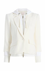 Zip Up Le Petit Khloe Blazer Ivory/Ivory
