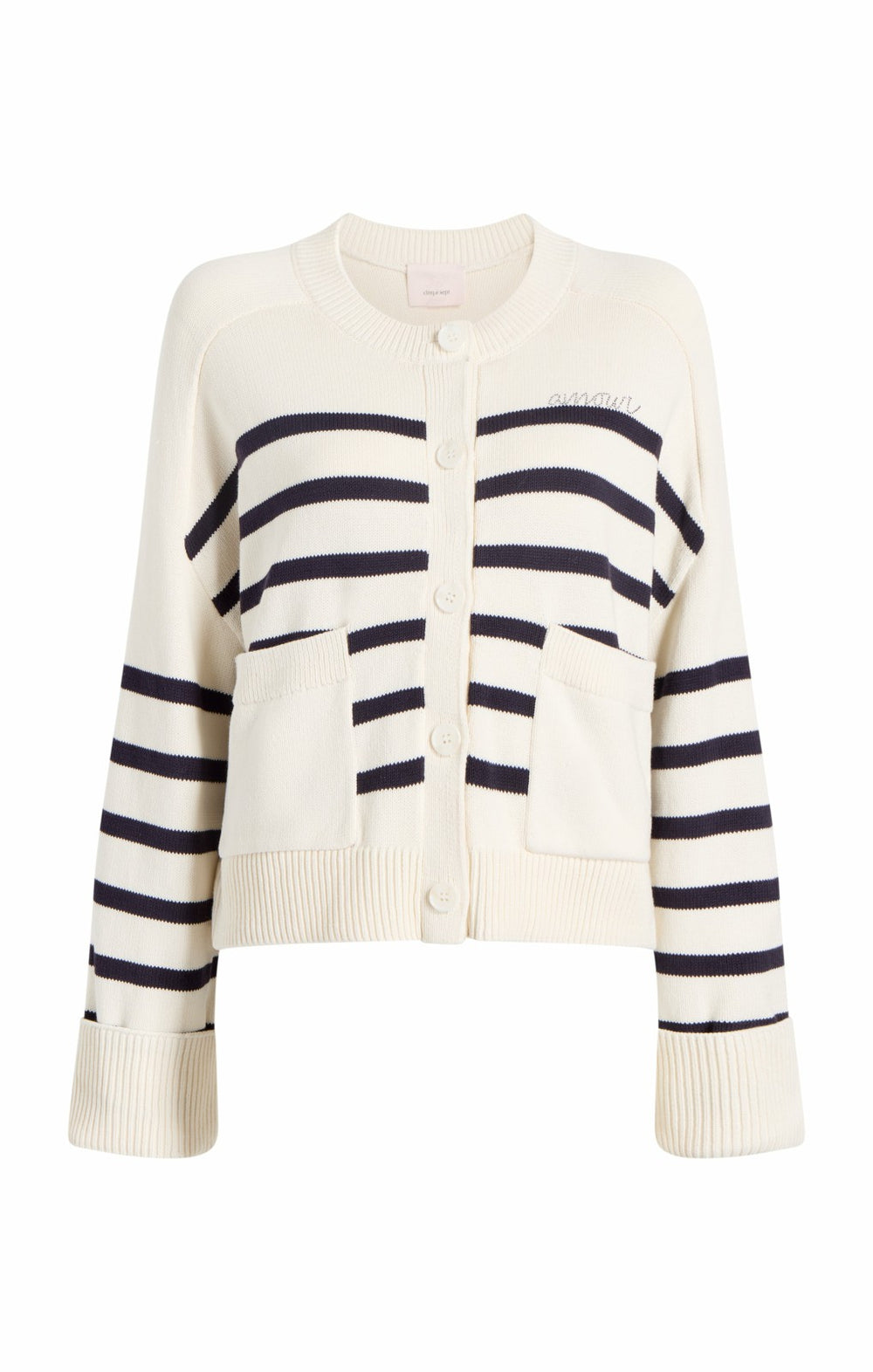 Berenice Amour Cardigan Ivory/Navy