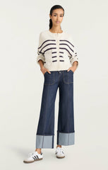 Berenice Amour Cardigan Ivory/Navy
