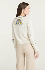 Patch Animal Nyla Cardigan Ivory/Multi