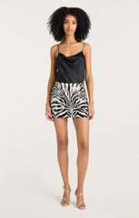 Sequin Zebra Juno Skirt Alabaster/Black