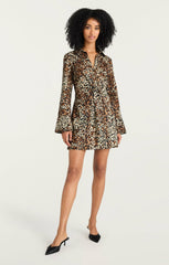 Leopard Denim Mckenna Dress Black/Sahara