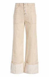 Cuffed Benji Pant Khaki