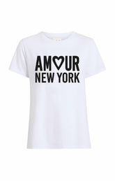 Amour Heart Tee White/Black