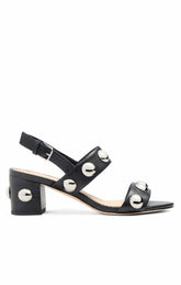 Gemma Studded Block Heel Sandal Black