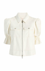 Lite Vegan Leather Holly Jacket Ivory