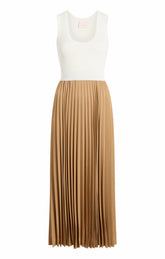 Parma Dress White/Brown Sugar