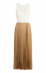 Parma Dress White/Brown Sugar