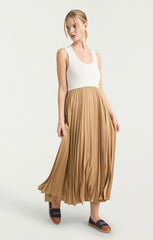 Parma Dress White/Brown Sugar