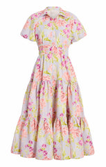 Midnight Tulips Maggio Dress Pale Lavender Multi