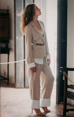 Vittoria Jacket Khaki/White