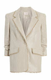 Lurex Linen Kylie Blazer Plaster