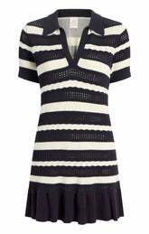 Clementine Knit Polo Dress Navy/Ivory