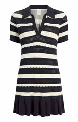 Clementine Knit Polo Dress Navy/Ivory