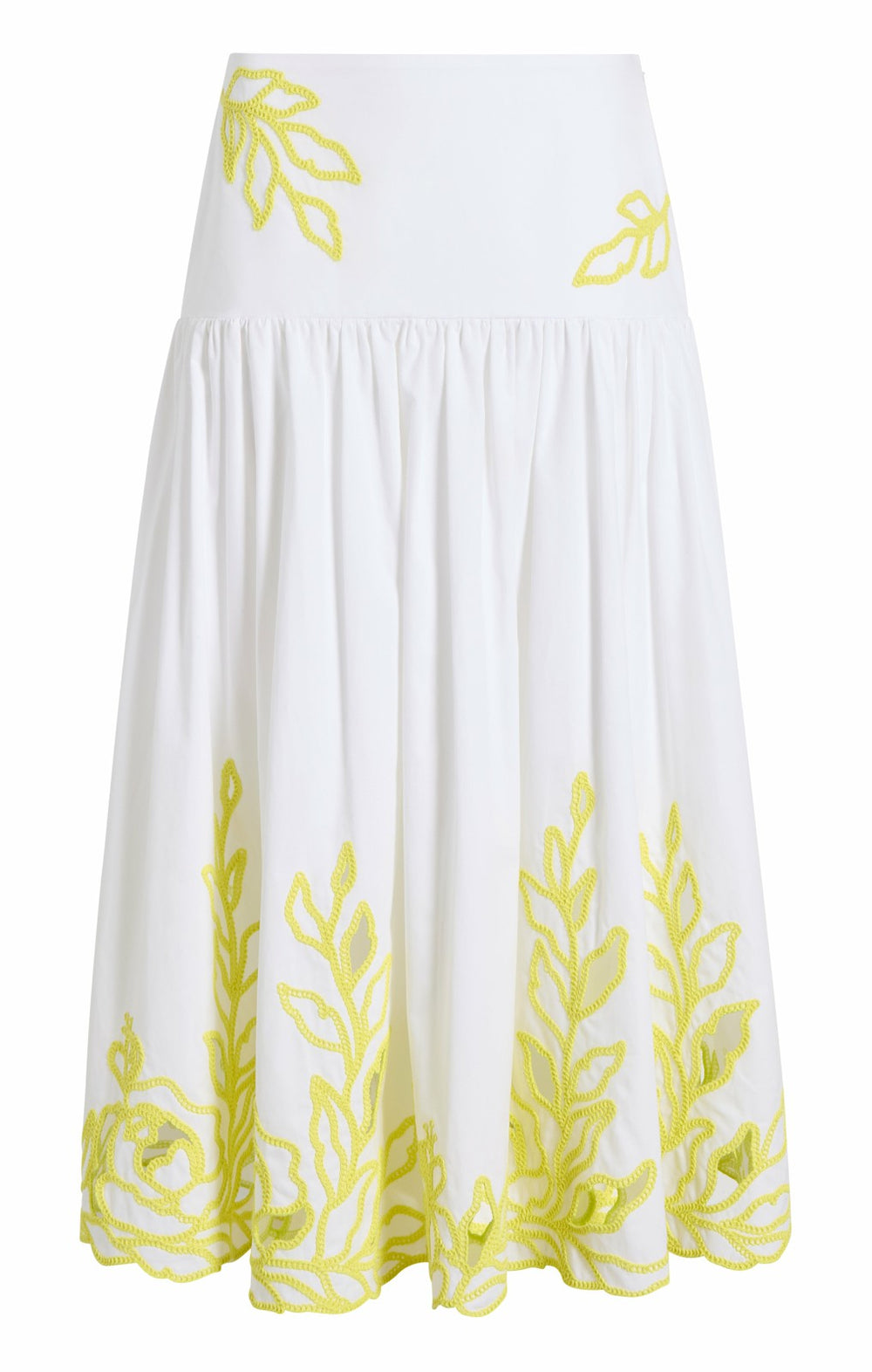 Trailing Peonies Tilda Skirt White/Golden Glow