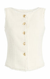 Boucle Camen Vest Gardenia