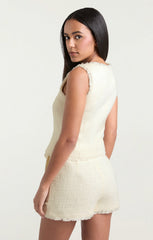 Boucle Camen Vest Gardenia