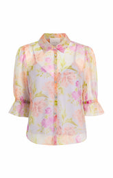 Midnight Tulips Fiona Top Pale Lavender Multi