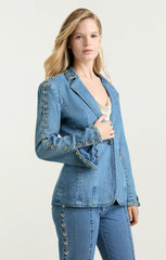 Studded Milly Jacket Blue Haze