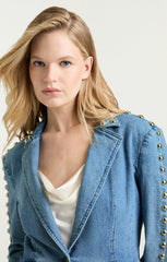 Studded Milly Jacket Blue Haze