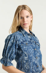 Sketchbook Floral Sylvain Jacket Indigo/White