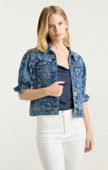 Sketchbook Floral Sylvain Jacket Indigo/White