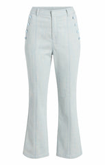 Two Tone Melange Linda Pant Kettle Pond/White