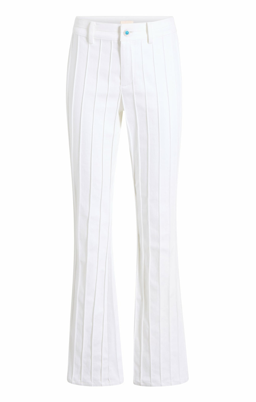 Turquoise Embellished Alina Pant White