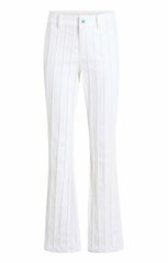 Turquoise Embellished Alina Pant White