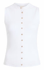 Sleeveless Beverly Top White