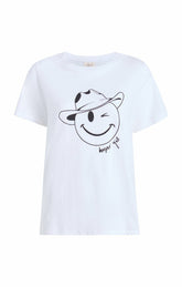 Bonjour Y'all Smiley Tee White/Black