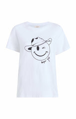 Bonjour Y'all Smiley Tee White/Black