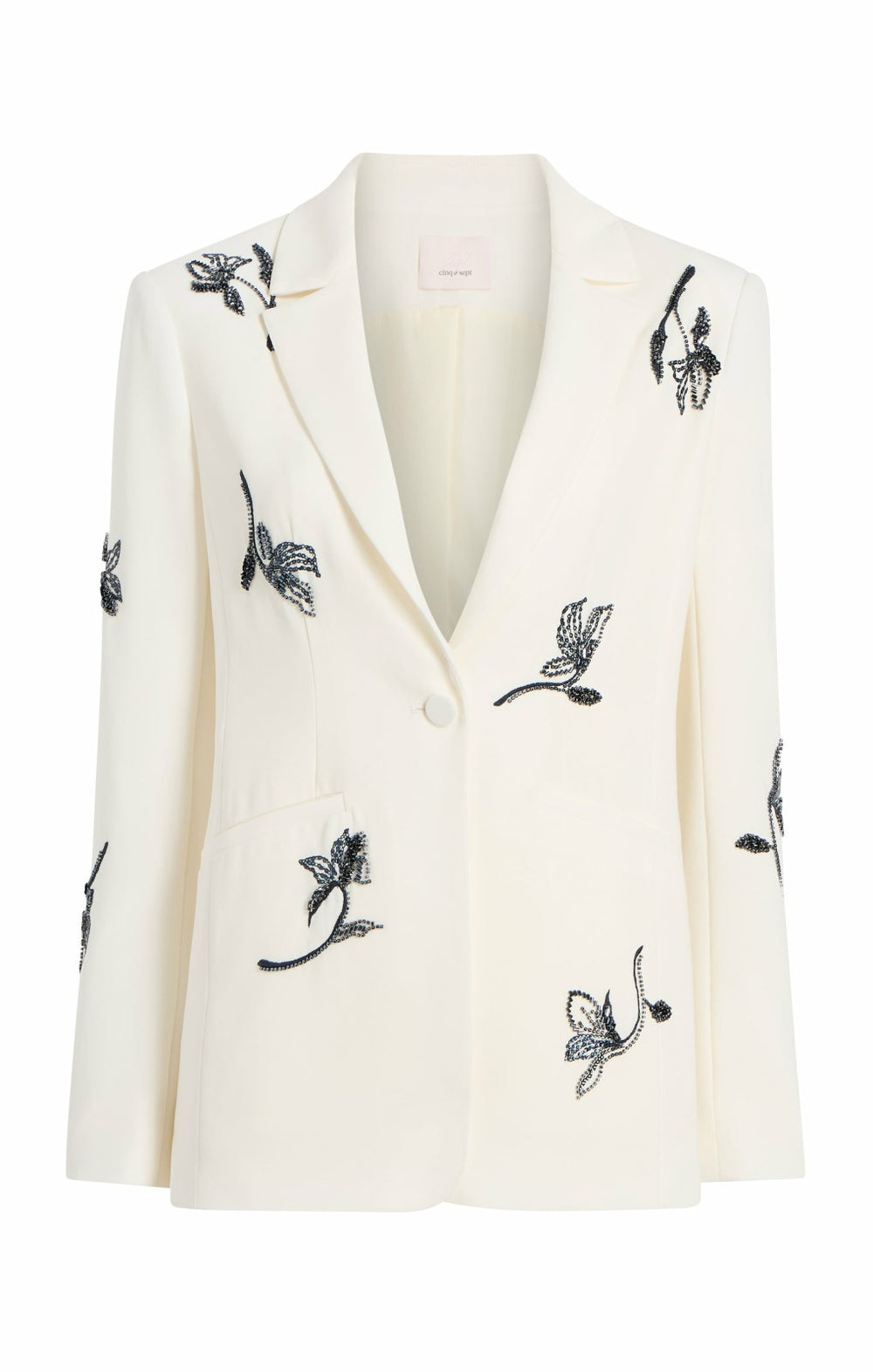 Falling Lilies Karlie Blazer Ivory/Navy