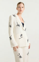 Falling Lilies Karlie Blazer Ivory/Navy