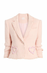 Beaded Heart Kalina Blazer Pale Flamingo