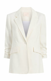 Linen Suiting Kylie Blazer Ivory