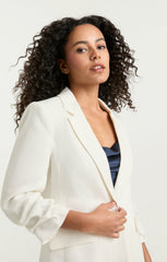 Linen Suiting Kylie Blazer Ivory