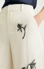 Falling Lilies Zinon Pant Ivory/Navy